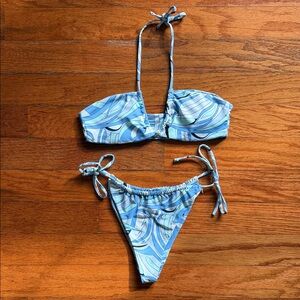 Blue Swirl Bikini Set